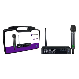 Microfone Sem Fio UHF Harmonics HSF300-1