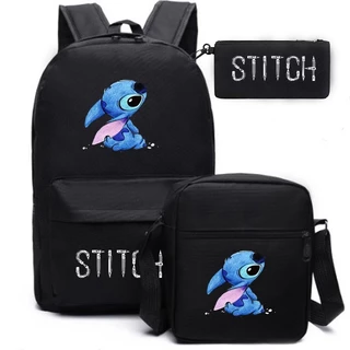 Stitch Mochila De Ombro Esportiva Escolar Masculina E Feminina De Três Peças Star Baby
