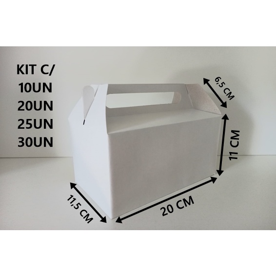 Caixa Maleta Para Lembrancinha, Delivery, Kit Lanche, Presente, Doces 10/20/25 e 30un