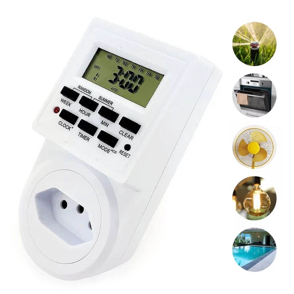 Temporizador Digital Bivolt Timer Tomada Programável Automático Aquário ...