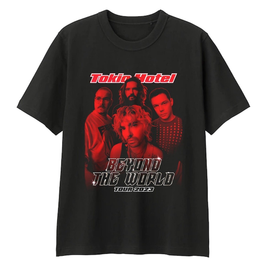 2024 Camisa De Presente Rare Tokio Hotel Beyond The World Shirt Algodão xs-3xl