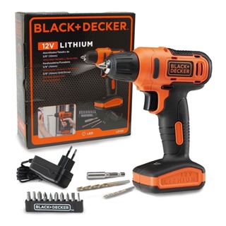 Furadeira Elétrica Parafusadeira Black+decker Ld12s Sem Fio 900rpm Laranja 110v/220v 12v