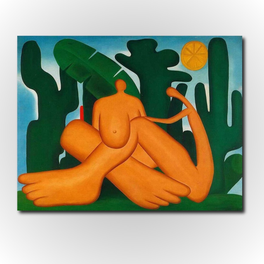 Quadro decorativo Tarsila do Amaral Antropofagia Arte Moderna em Tela ...