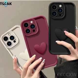 Estojo De Luxo Para Moto G04 G04S G24 G54 Power G34 G53 G64 G84 E22 E22i E32 E30 E40 3D Capa Macia Do Coração Amor