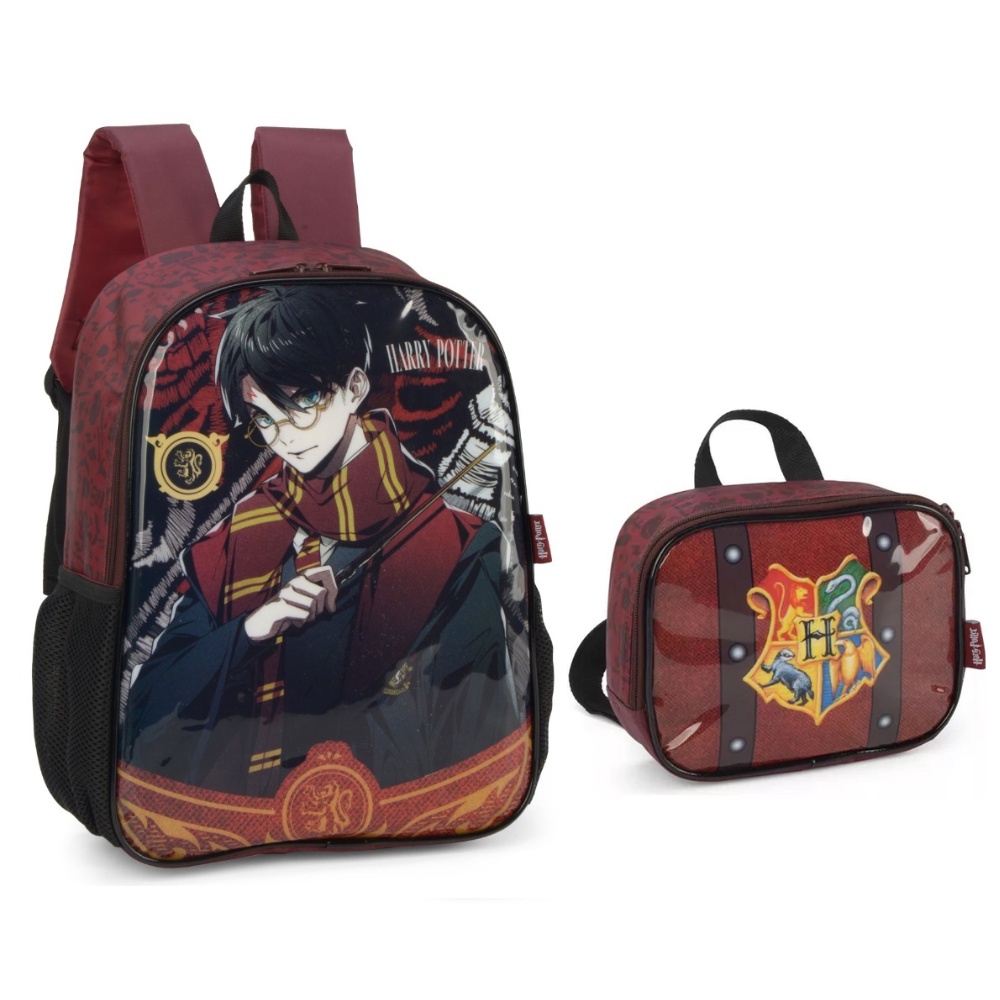 Kit Mochila Grande Costas E Lancheira Harry Potter | Shopee Brasil