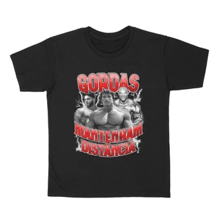 camisa Camiseta Academia Gordas Mantenham Distância Meme 100% Algodão