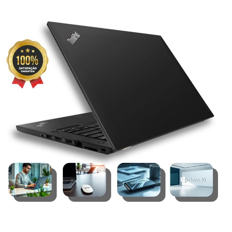 Notebook Lenovo ThinkPad T480 i5 8ª Geração 8GB RAM 240GB SSD Windows ...