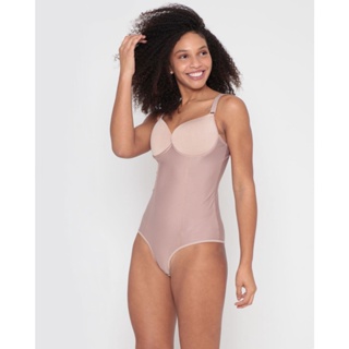 Body Feminino Modelador Bojo Bege Claro