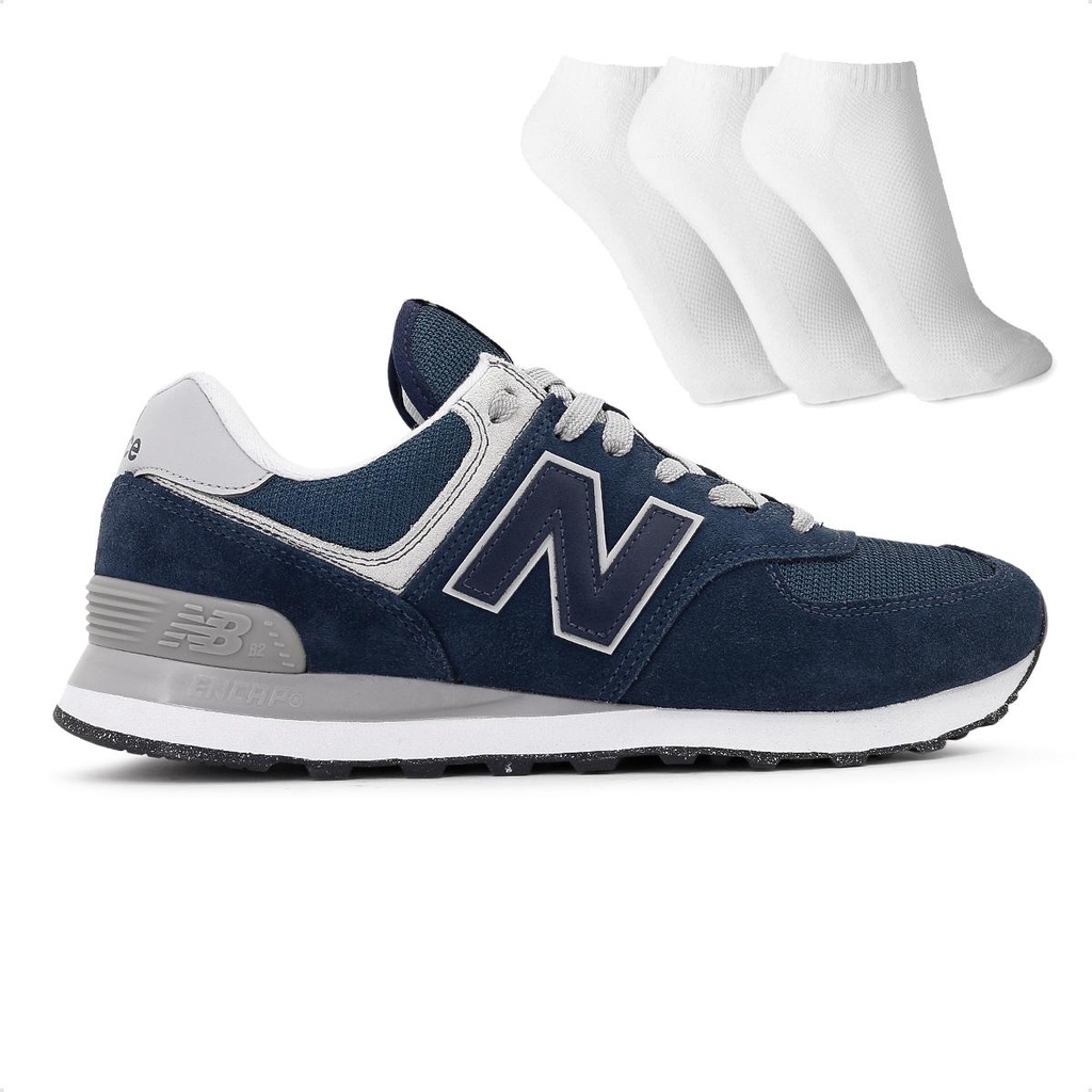 Tenis New Balance 574 V2 Masculino 3 Pares de Meias 100 Original Com Nota Fiscal e Garantia Shopee Brasil
