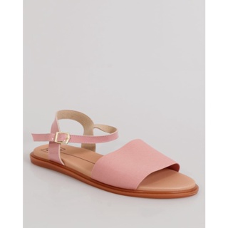 Sandália Feminina Moleca Lona Rosa