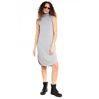 Vestido Midi Malha Coleção Liso Polo Wear Mescla Claro