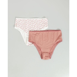 Kit 2 Calcinha Feminina Biquini Rosa Branca