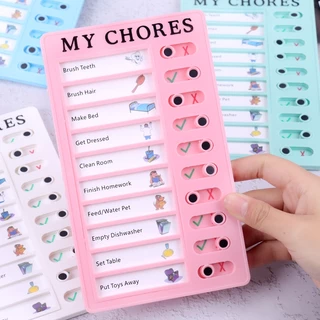 Lista Criativa De Planejamento Diário CHORES/WORK/STUDY Placas De Tarefas Multicor Programação Classificada De Cartão Reutilizável 20PCS White Replace Paper