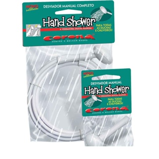 Ducha manual Kit Shower cromado branca Hydra Corona