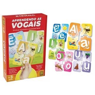 Jogo Infantil Educativo Aprendendo as Vogais 04387 Grow