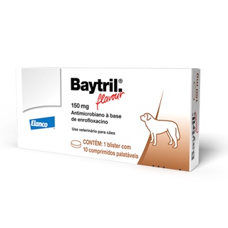 Antibiótico Baytril Flavour Cães Elanco 150mg