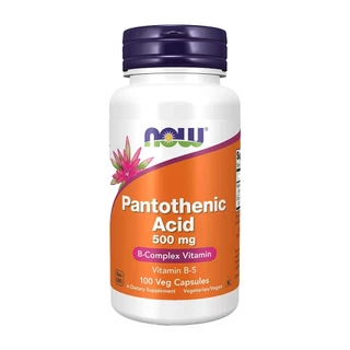 Ácido Pantotênico 500mg Now Foods Vitamina Complexo B 100Cap