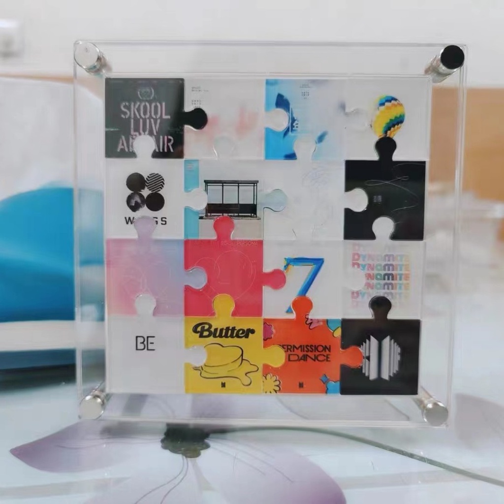 アイドル BTS Acrylic Standing Puzzle SSQIAN BTS Merchandise Capa de álbum BTS Acrílico Puzzle Exibição