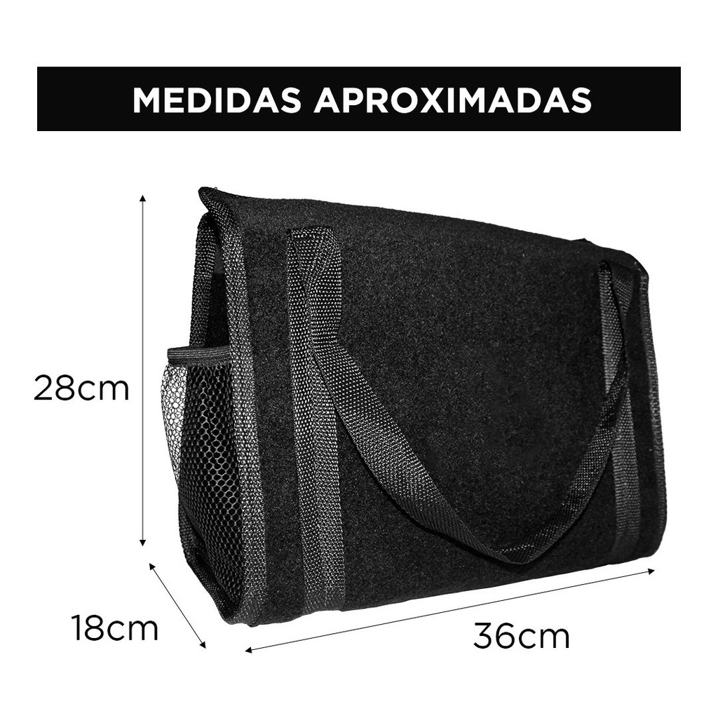 Bolsa Organizadora Porta Malas Para Sem Logo Preto