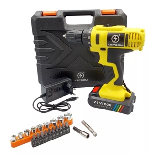 Parafusadeira Furadeira Bateria 21v Profissional Com Maleta