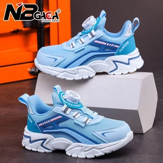 Quatro Estações Tênis De Malha Respirável Para Crianças Casual Esportes Ao Ar Livre Sapatos De Corrida Meninos Moda Fivela Giratória Desenho De Leve Passeio Meninas