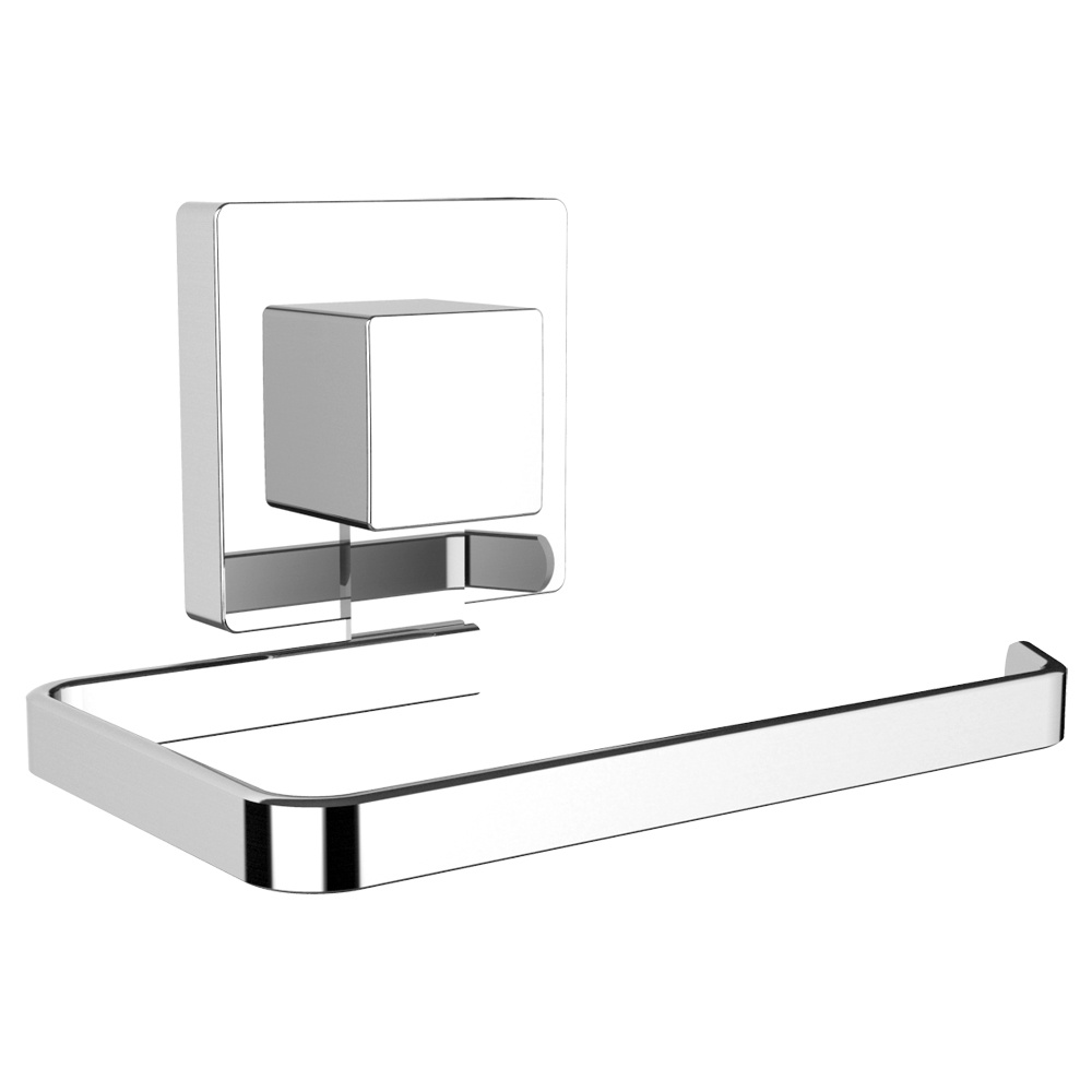 SUPORTE PARA PAPEL HIGIENICO, VENTOSA(SEM FURO), ACABAMENTO QUADRADO.