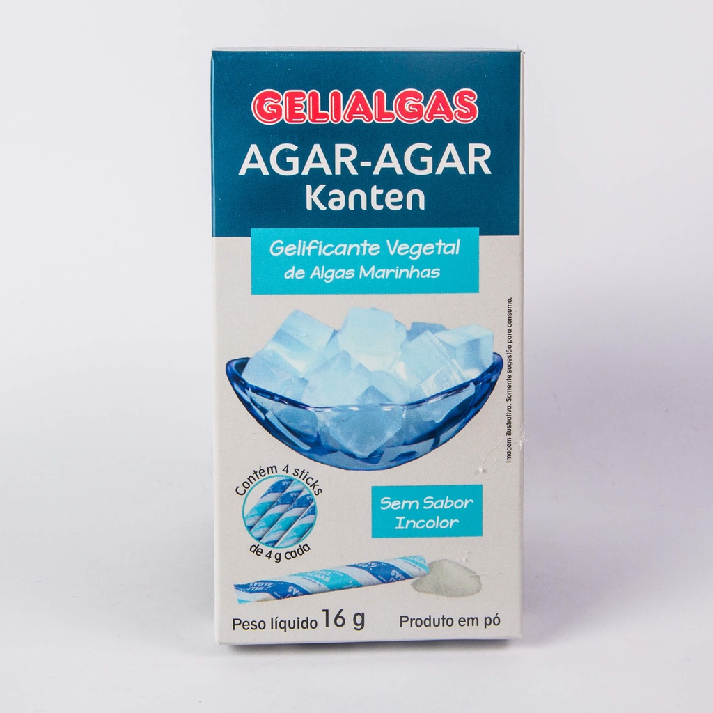 Agar Agar em Pó Stick Pack Gelialgas 16g