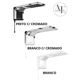 Chuveiro Lorenzetti Acqua Duo Branco Preto com cromada e toda branca 127v/220v