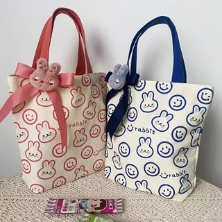souvenir Coelho Mala De Mão De ins tote bag Saco De Lona Almoço Escritório Operário Moda Saída