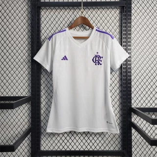 Camisa de Futebol 23-24 F-O Flamengo Goleiro Feminino Camisa de Suor Branca (Feminino)