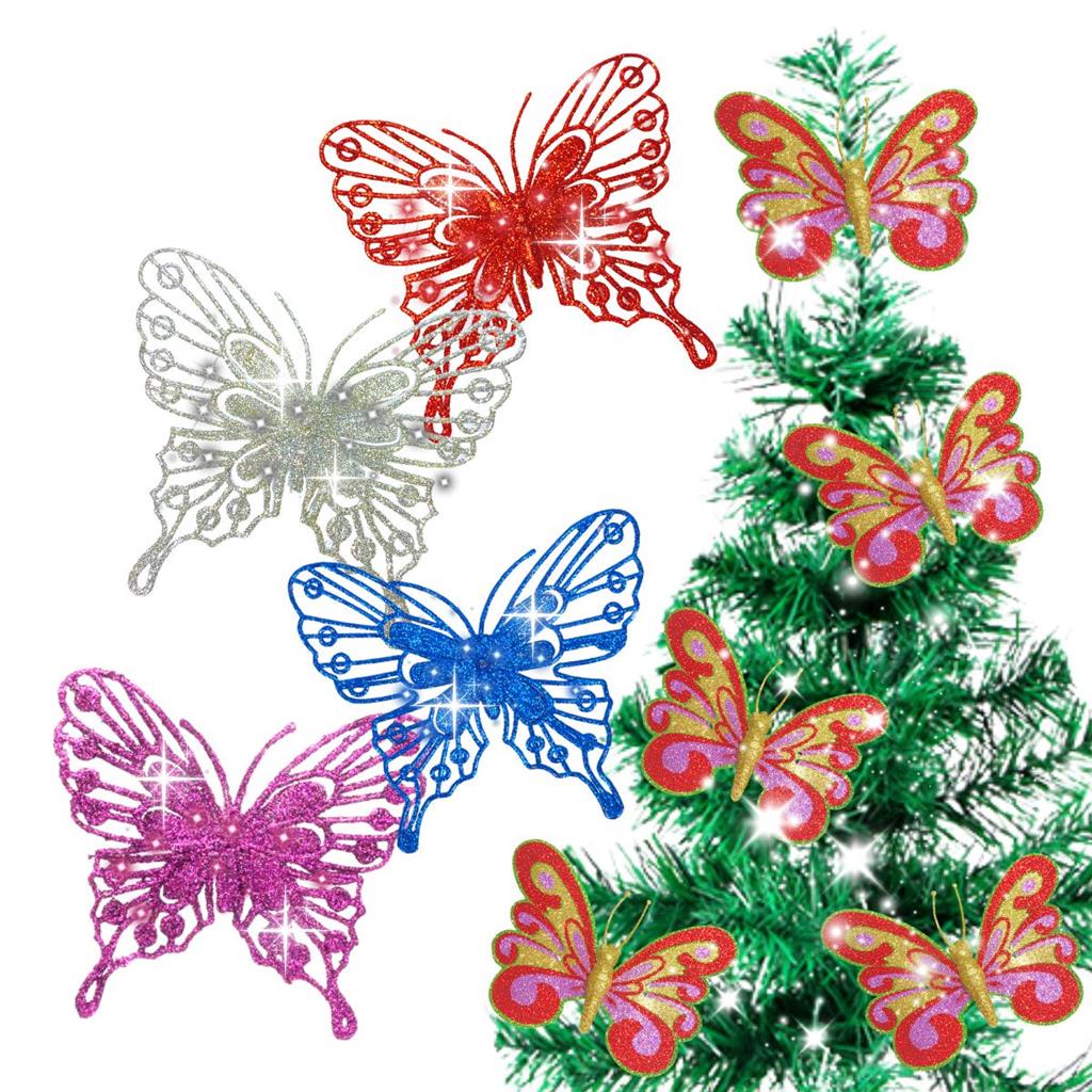 Decoracao Arvore De Natal Enfeite De Borboleta + Arvore de Natal 60cm ...