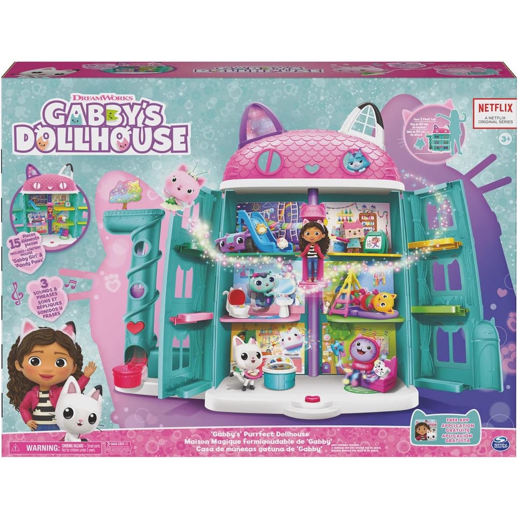 Casa Mágica da Gabby Dollhouse Playset Casinha Boneca Sunny