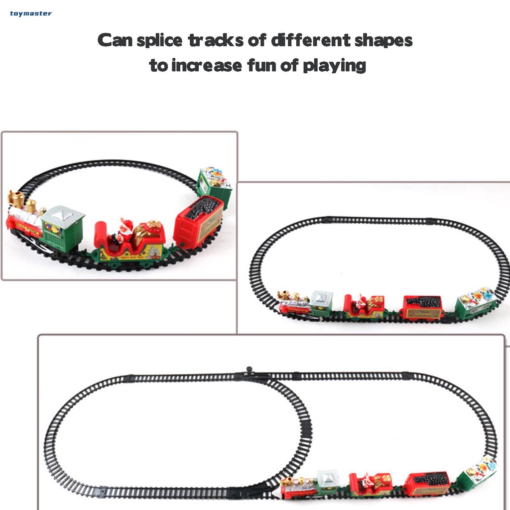 Conjunto de trilhos ferroviários de Natal brinquedo trem de Natal presentes  brinquedos adequados para decoração de Natal presentes para meninos e