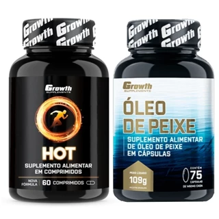 Hot Termogênico 60 Caps + Omega 3 75 Caps Growth Supplements