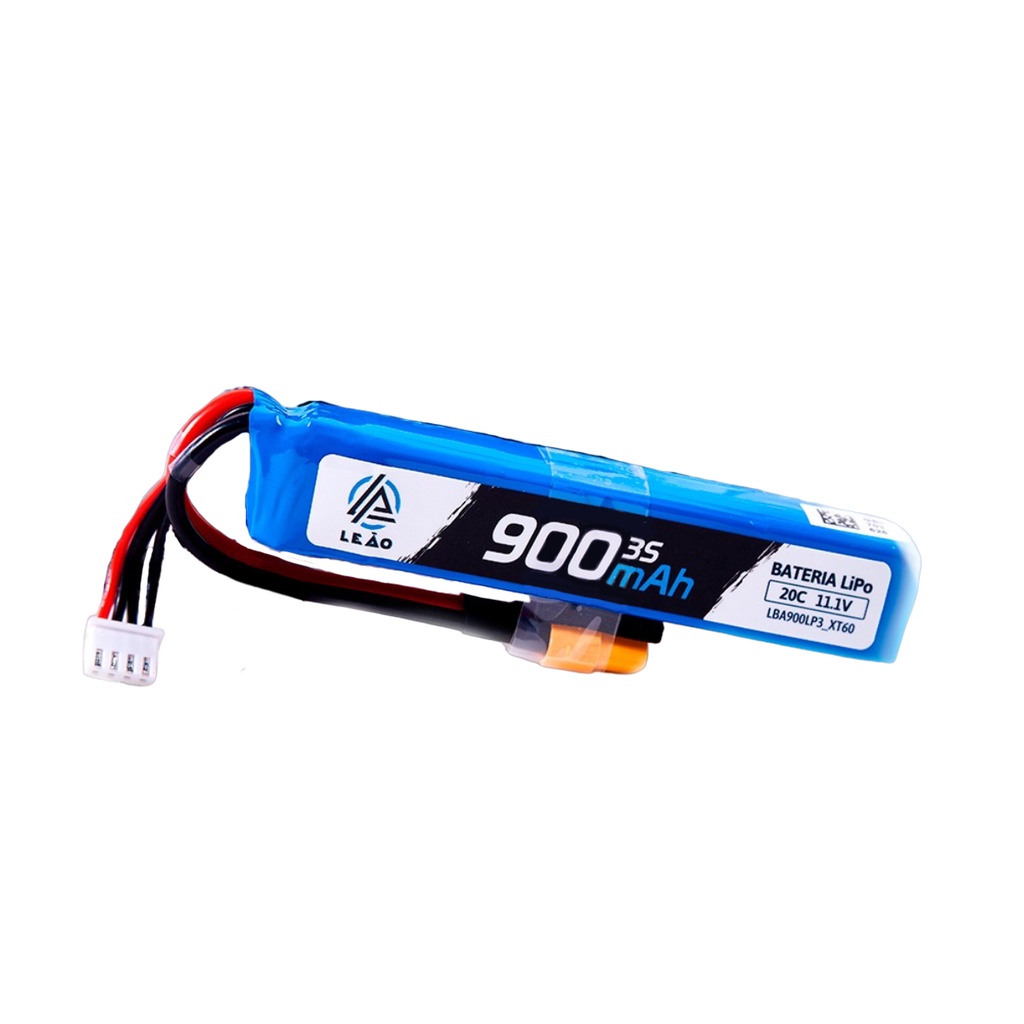 Bateria Leão P/ Airsoft Lipo Ultra XT6o 11,1V / 900mAh Shopee Brasil