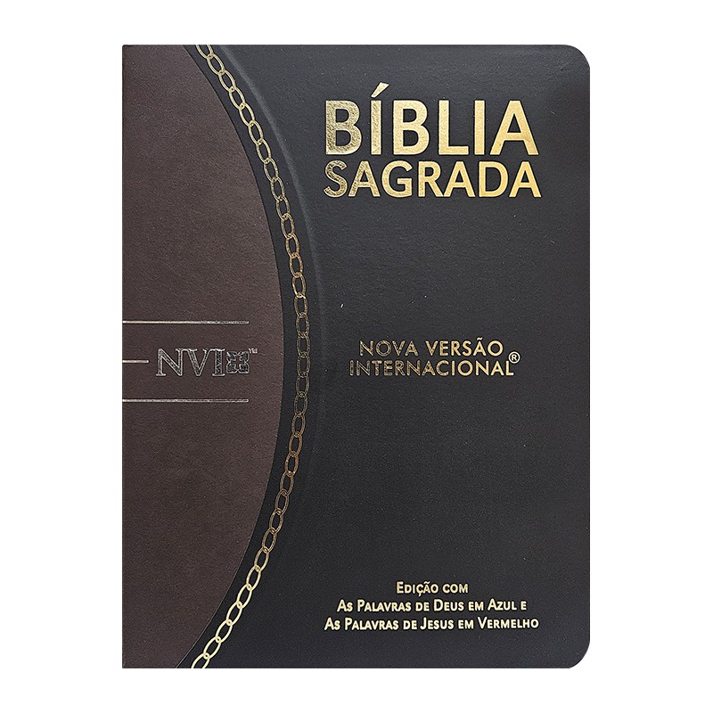 Bíblia Sagrada Slim Grande | NVI | Letra Grande | Preto e Marrom