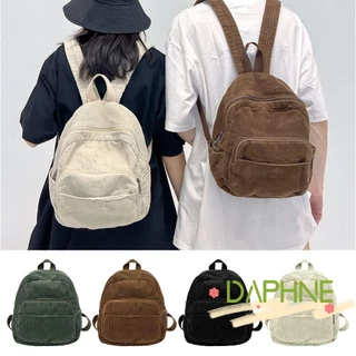 DA-FACC Mochilas Pequenas , Mini Mochila De Viagem Corduroy , Bolsa Estética De Ombro Duplo Leve Mulheres E Homens