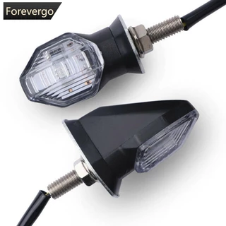 FOREVERGO 2pcs Mini Universal Motocicleta Indicadores LED De Sinalização De Giro Luz Pisca-Âmbar Lâmpada Traseira H8V5