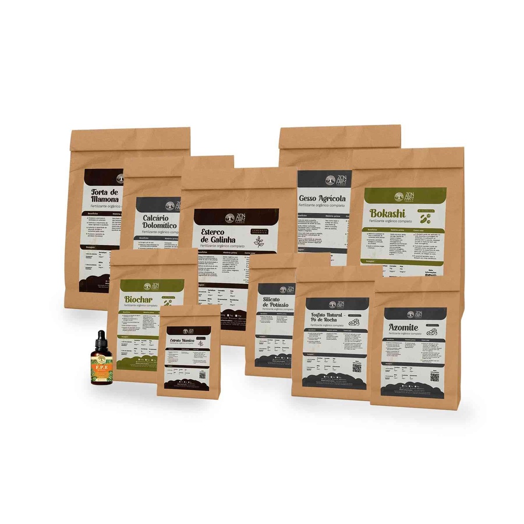 Kit de Cultivo para Preparo de Solo 50L Econômico - Cultivo Indoor, Jardim e Horta