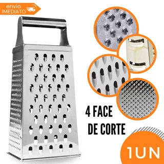 Ralador de Legumes Inox 4 Faces Cabo Inox Para Cozinha 21 cm