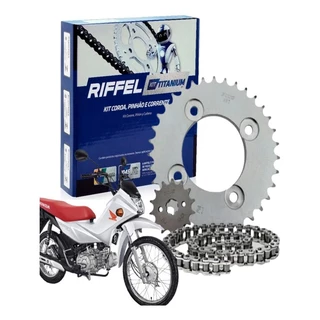 Kit Relacao Transmissao Relacao Honda Pop 100 2007 2008 2009 2010 2011 2012 2013 2014 2015 Original Riffel