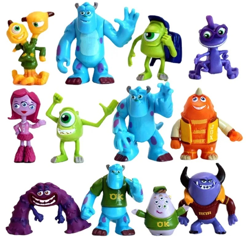 KIT 12 BONECOS MONSTROS SA SULLEY MIKE ACTION FIGURE MINIATURA DISNEY ...