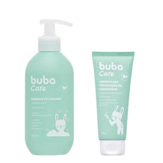 Kit Bebê Sabonete Líquido Pomada De Assaduras 100g Vegano Buba Care