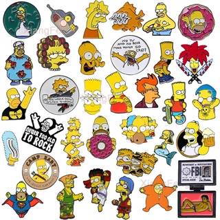 Desenho Animado Simpson Família Esmalte Pin Funny Brooch Badges Lapela Jóias De Crachá Presente Para Amigos
