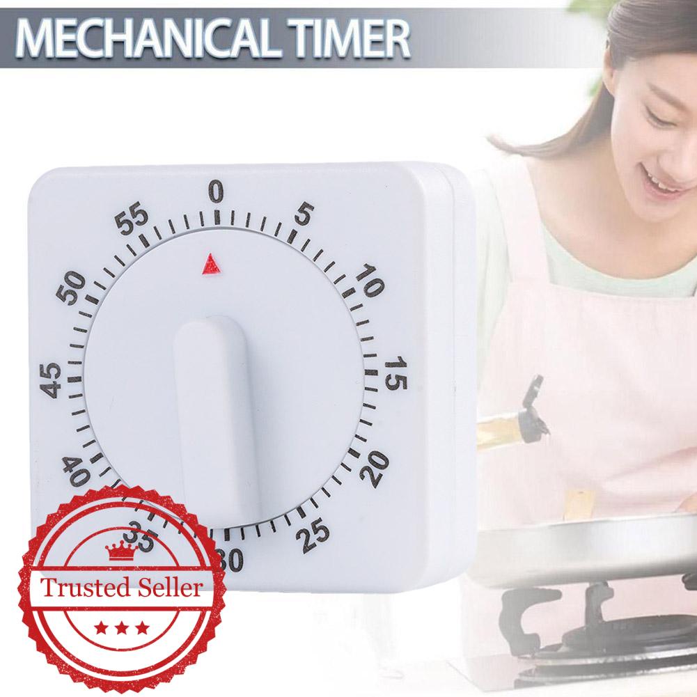 Temporizador Pendulum Quadrado Pequeno De Cozinha 60 Minutos Lembrete Mecânico C2Z1