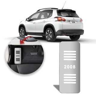 Descanso de Pé Peugeot 2008 TODOS aço escovado prata