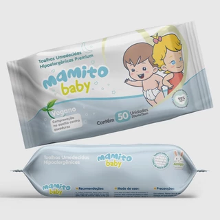 Kit 03 Pacotes Toalhas / lenço umedecido mamito baby 150 folhas 20x13 cm - mega promoção