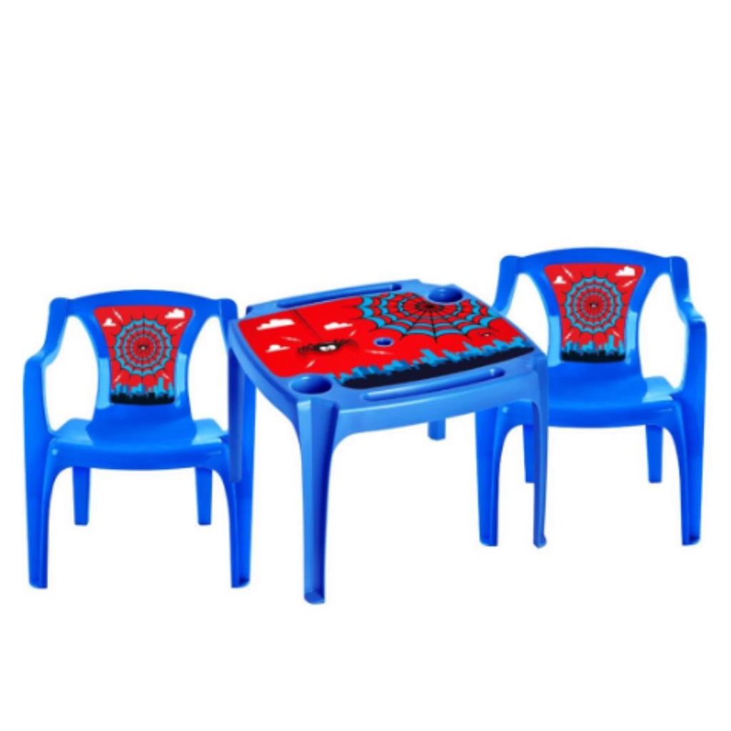 Mesa Infantil com Porta Lapis 2 Cadeira Poltrona Personagem