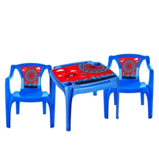 Mesa Infantil com Porta Lapis 2 Cadeira Poltrona Personagem