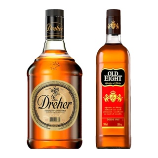 Kit com 12 Conhaque Dreher 900ml + 3 Aperitivo Old Eight 900ml